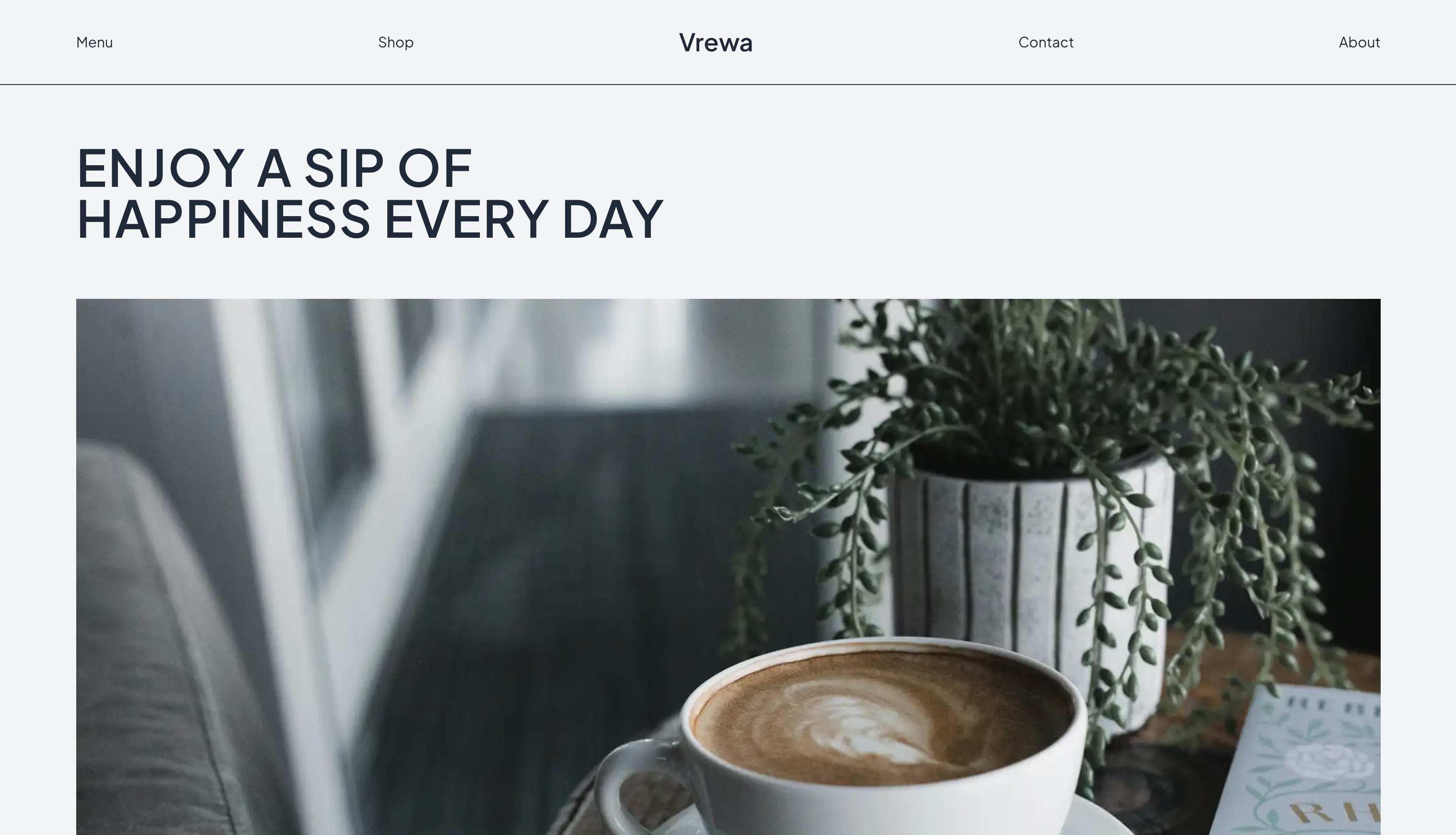 Thumbnail for Vrewa — Coffee Shop Landing Page